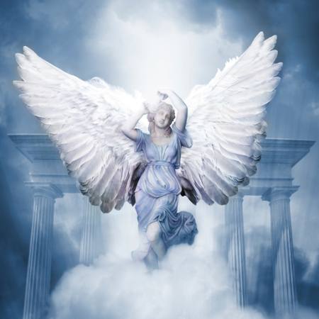 de hemel, wolken, vleugels, vrouw, hemel Eti Swinford - Dreamstime