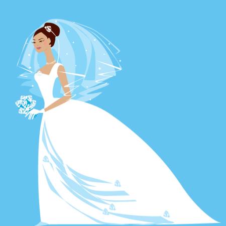 wit, vrouw, bruid, blauw Vanda Grigorovic - Dreamstime
