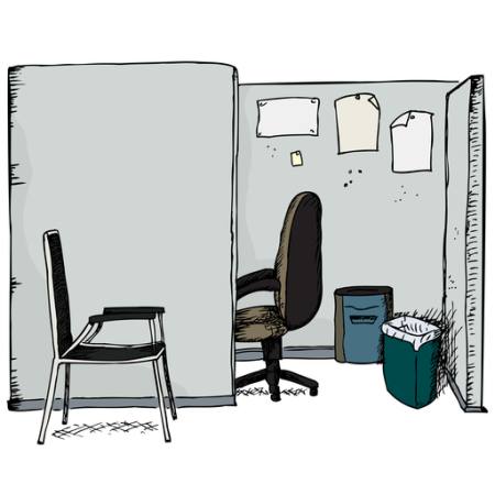 bureau, stoel, afval, papier Eric Basir - Dreamstime