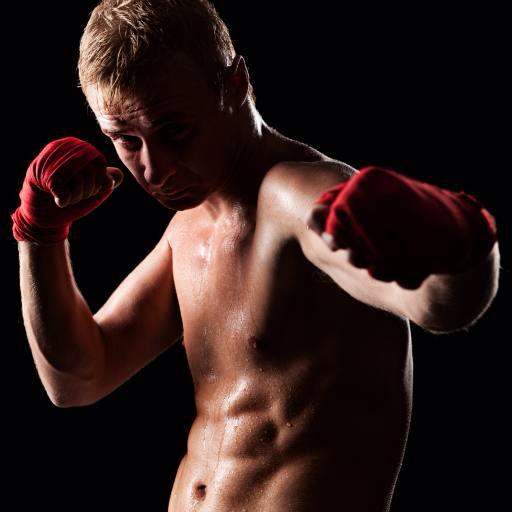 Boxer, krop, mand, hænder, handsker Dmytro Konstantynov (Konstantynov)