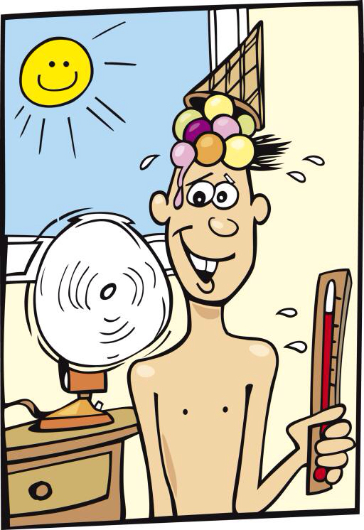 sol, mand, person ventilator, vindue, termometer, is, nøgen Igor Zakowski (Izakowski)