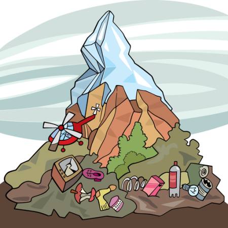 berg, ijs, afval, bijl Igor Zakowski - Dreamstime