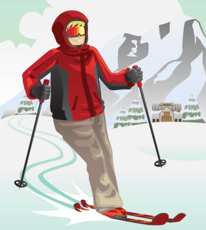 ski, de winter, sneeuw, berg, rood Artisticco Llc - Dreamstime