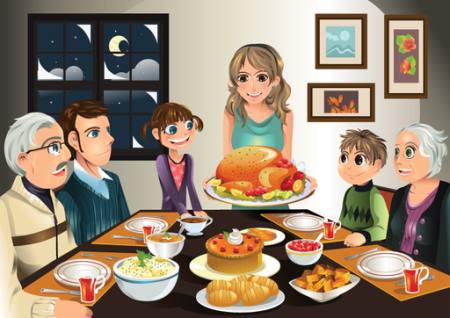 diner, turkije, familie, vrouw, meisje, maaltijd Artisticco Llc - Dreamstime