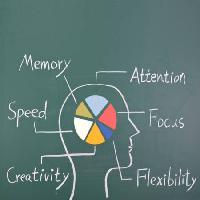 snelheid, geheugen, aandacht, aandacht, flexibiliteit, creativiteit Revensis - Dreamstime
