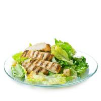 Pixwords Het beeld met voedsel, eten, salade, groen vlees, kip Subbotina - Dreamstime