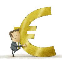 Pixwords Het beeld met euro, mand, tegn, penge Jrcasas