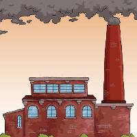 Pixwords Het beeld met rook, fabriek, gebouw Dedmazay - Dreamstime