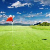grøn, felt, flag, golf, himmel, skyer Dmitry Pichugin (Dmitryp)