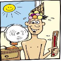 Pixwords Het beeld met sol, mand, person ventilator, vindue, termometer, is, nøgen Igor Zakowski (Izakowski)