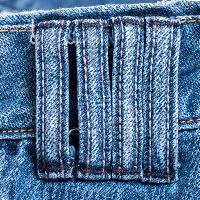 Pixwords Het beeld met jeans, bælte, blå Nengloveyou
