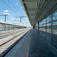 station, tog, spor, glas, himmel, jernbanen Quintanilla