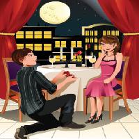 Pixwords Het beeld met man, vrouw, maan, diner, restaurant, nacht Artisticco Llc - Dreamstime
