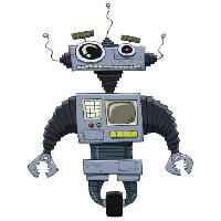 wielen, ogen, hand, machine, robot Dedmazay - Dreamstime