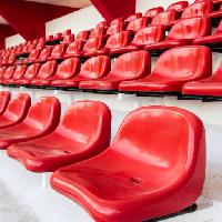Pixwords Het beeld met sæder, rød, stol, stole, stadion, bænk Yodrawee Jongsaengtong (Yossie27)