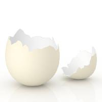 Pixwords Het beeld met eieren, kip, gebarsten, geopend Vladimir Sinenko - Dreamstime