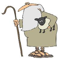 Pixwords Het beeld met schapen, baard, man, schoenen, riet Caraman - Dreamstime