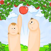 Pixwords Het beeld met æble, æbler, Adam, Eva, træ, natur Irina Zavodchikova (Irazavod)