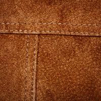 jeans, læder, syet, brun Taigis