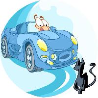 Pixwords Het beeld met bil, drev, kat, dyr Verzhh
