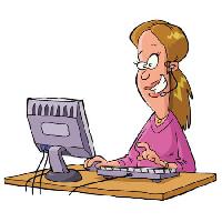 vrouw, computer, praten, steun, hulp, toetsenbord Dedmazay - Dreamstime