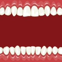 Pixwords Het beeld met mond, wit, rood, tanden Dedmazay - Dreamstime