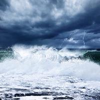 Pixwords Het beeld met vand, storm, havet, vejret, sky, skyer, lyn Anna  Omelchenko (AnnaOmelchenko)