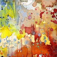 Pixwords Het beeld met maleri, abstrakt, kunst, farver, farve, rød, grøn Katarzyna Bruniewska-gierczak (Bruniewska)